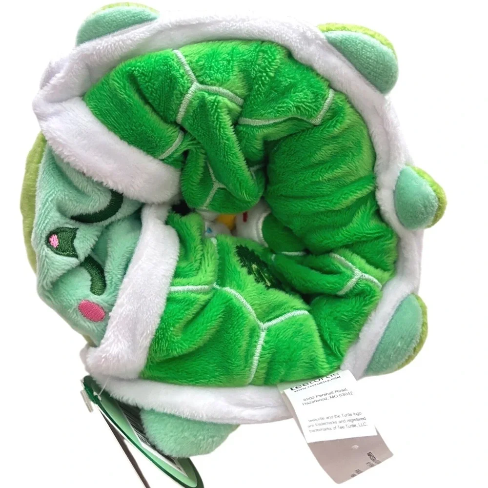 Reversible Green Turtle Plushie Angry/Happy 5 inch Sensory Fidget